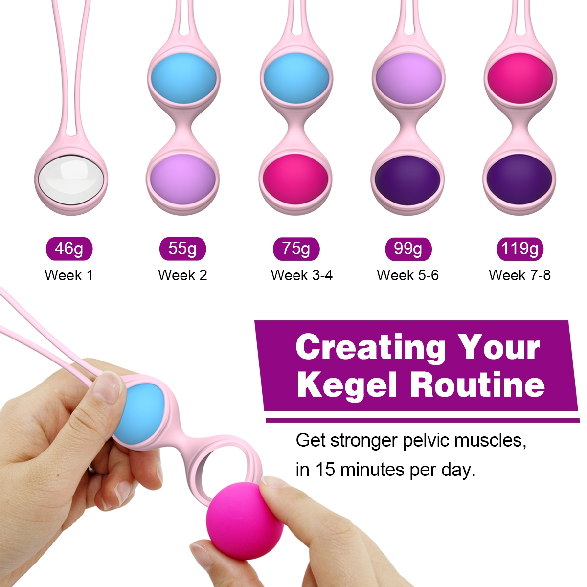 Aiersha Lori-Pink Kegel Ball