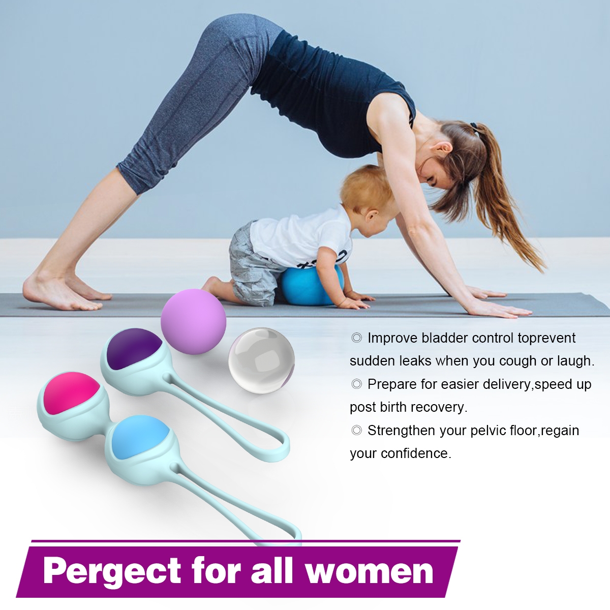 Aiersha Lori-Blue Kegel Ball Set