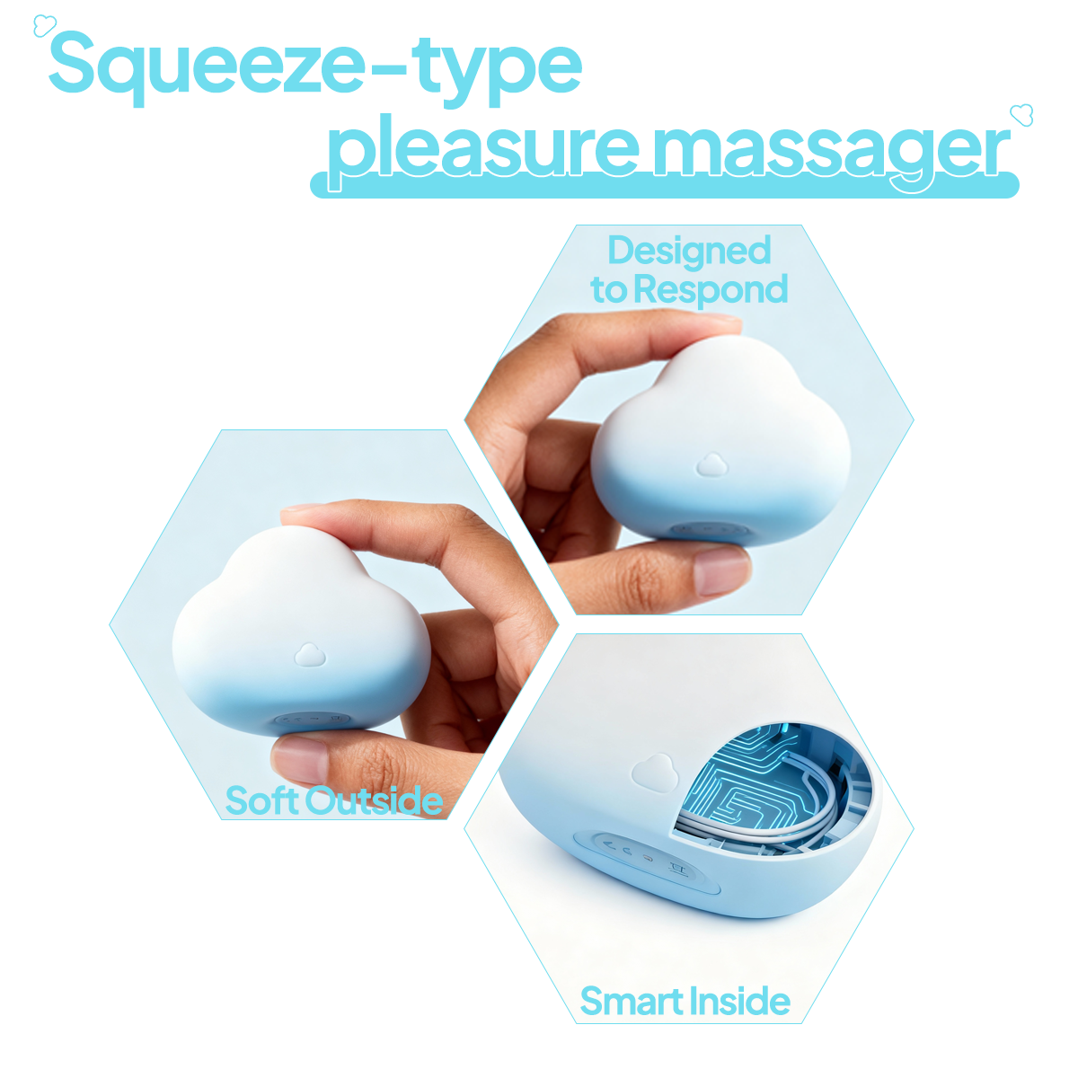 Aiersha Cloudé Sense: Responsive Squeeze-Sensor & Air Pulse Massager