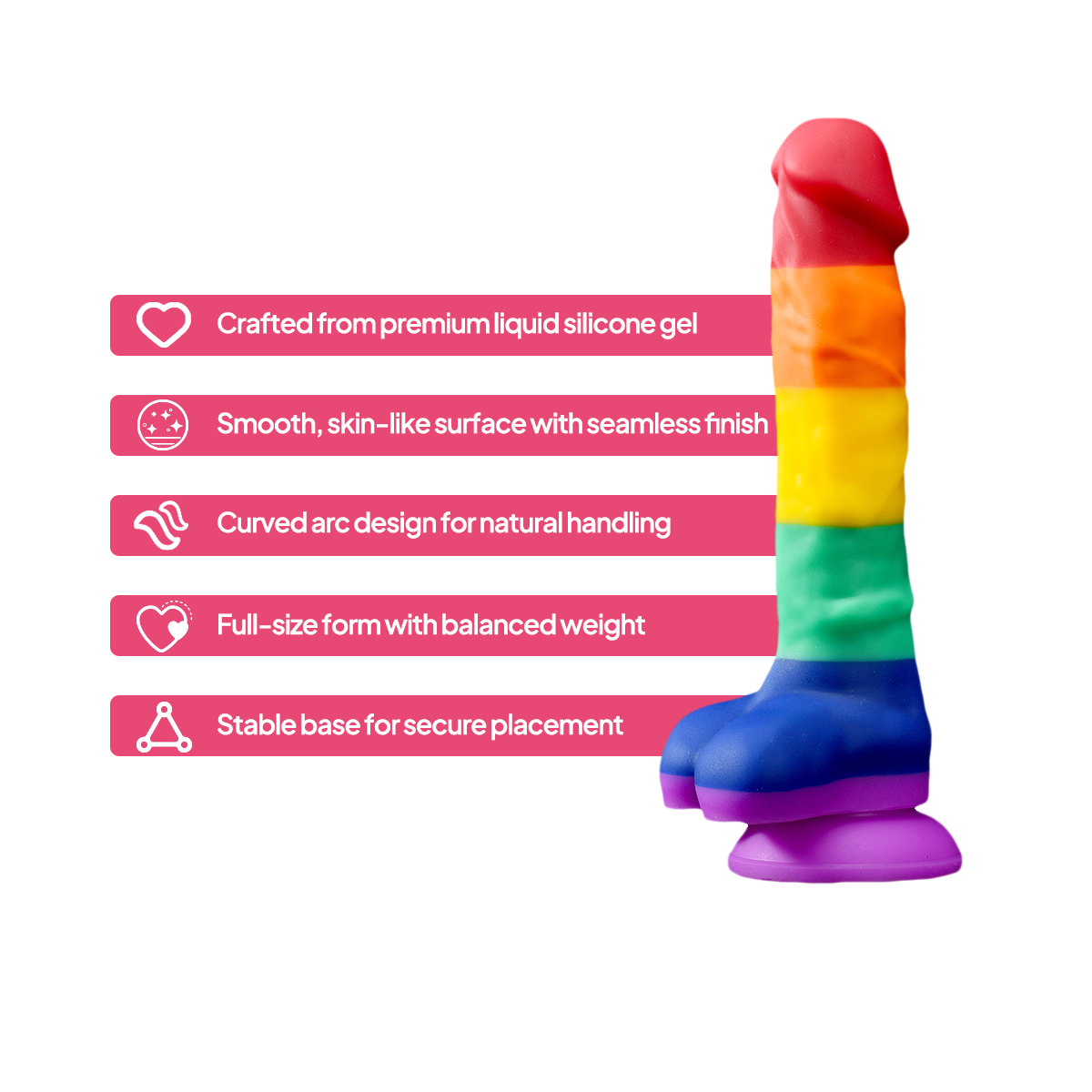 Aiersha Chroma Line: Full-Size Liquid Silicone Dildo – Pure Color & Defined Power