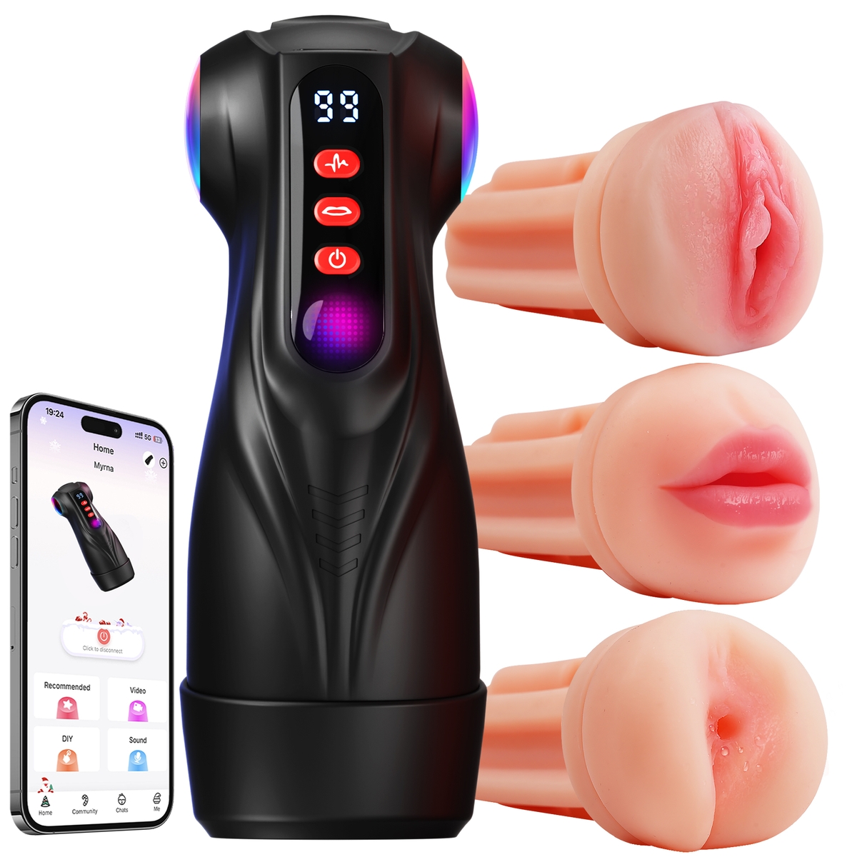 Aiersha BLISS Masturbator: Double Engine Intelligent Enjoyment Cup