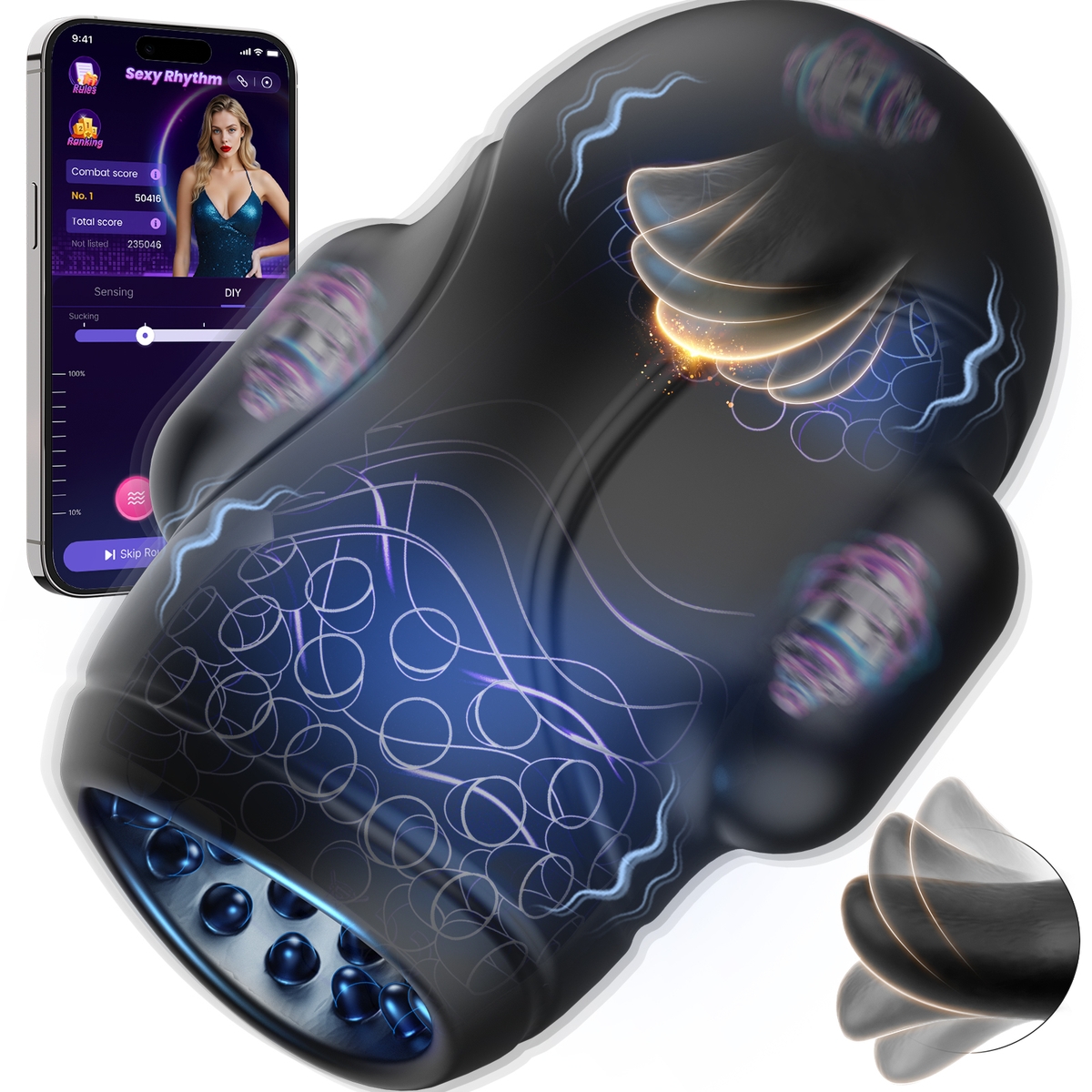 Aiersha StarJoy Male Masturbator: Phantom Shock Wave Cup