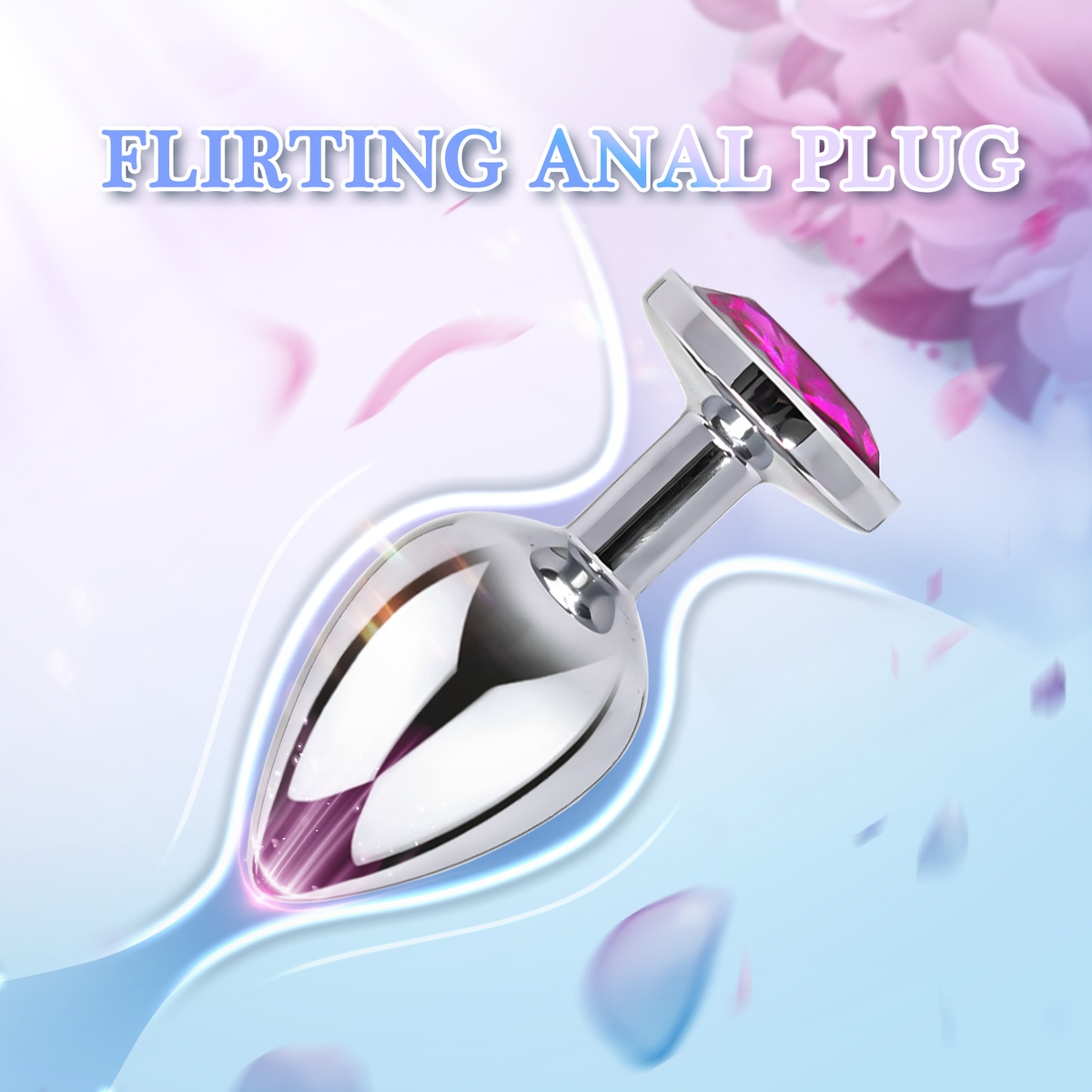 Aiersha Cristal Spire Rose Red: Metal Anal Toy Three-Piece Set