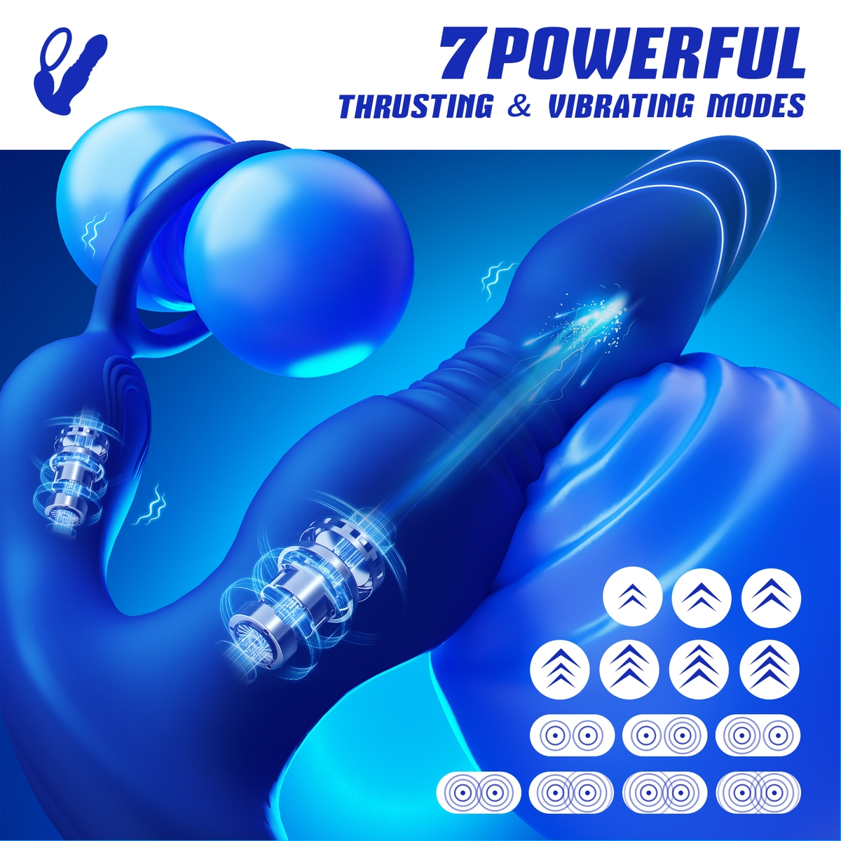 Aiersha Pulse Orbit Blue: Multi-Functional Prostate Massager