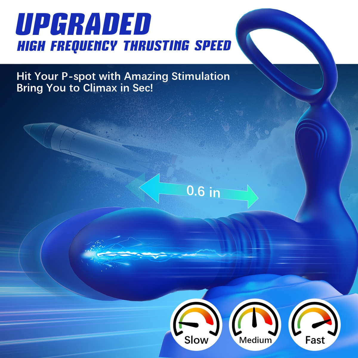 Aiersha Pulse Orbit Blue: Multi-Functional Prostate Massager