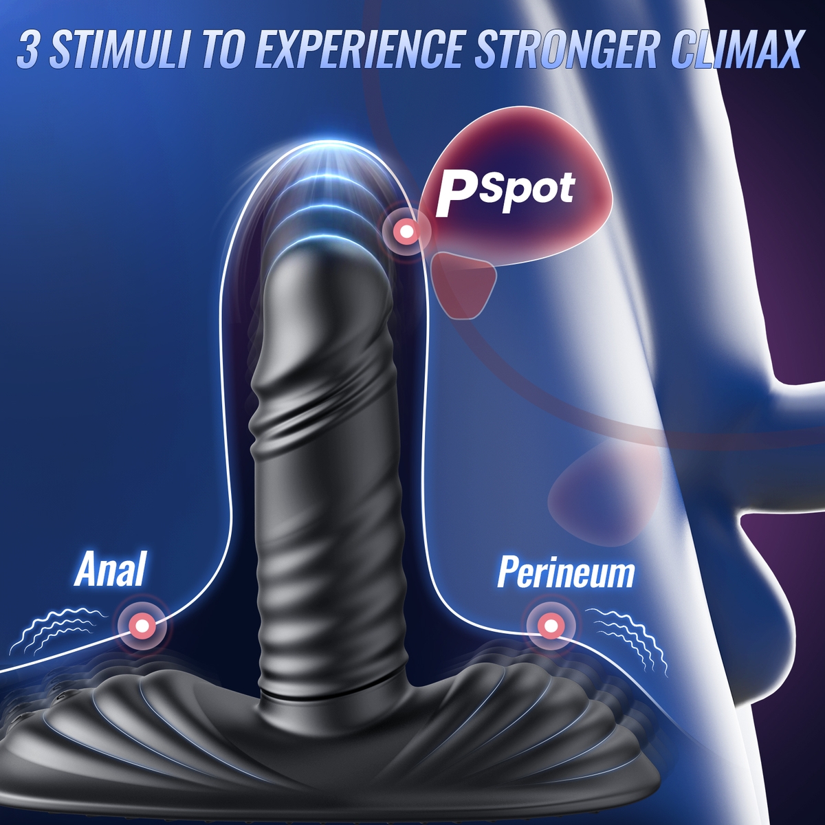 Aiersha Glide Vibe Black: Multi-Functional Prostate Massager
