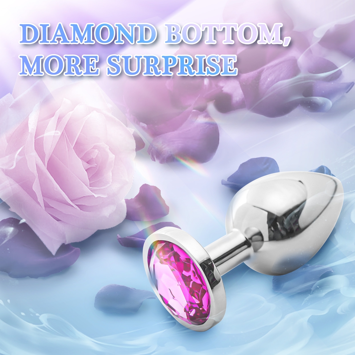 Aiersha Cristal Spire Rose Red: Metal Anal Toy Three-Piece Set