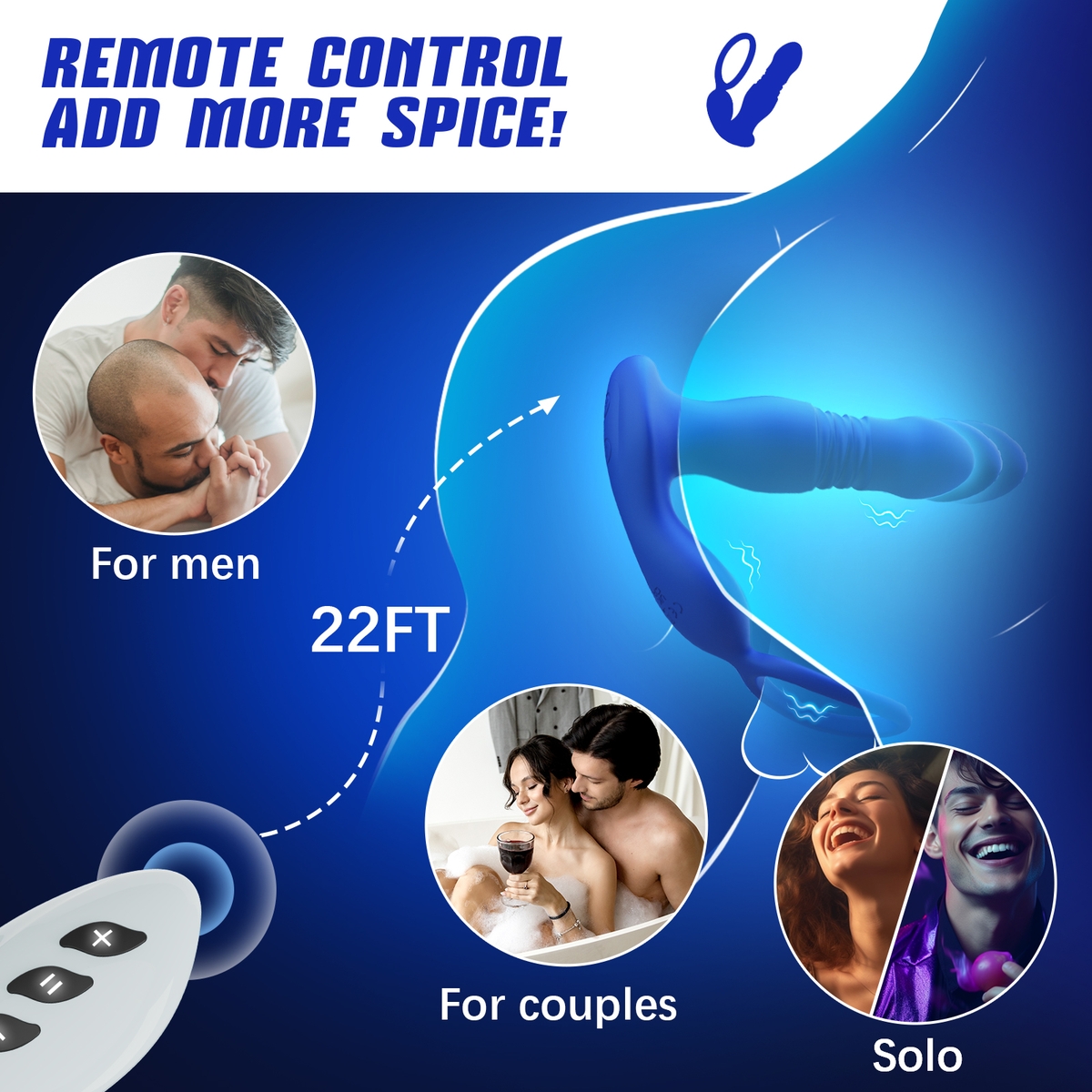 Aiersha Pulse Orbit Blue: Multi-Functional Prostate Massager