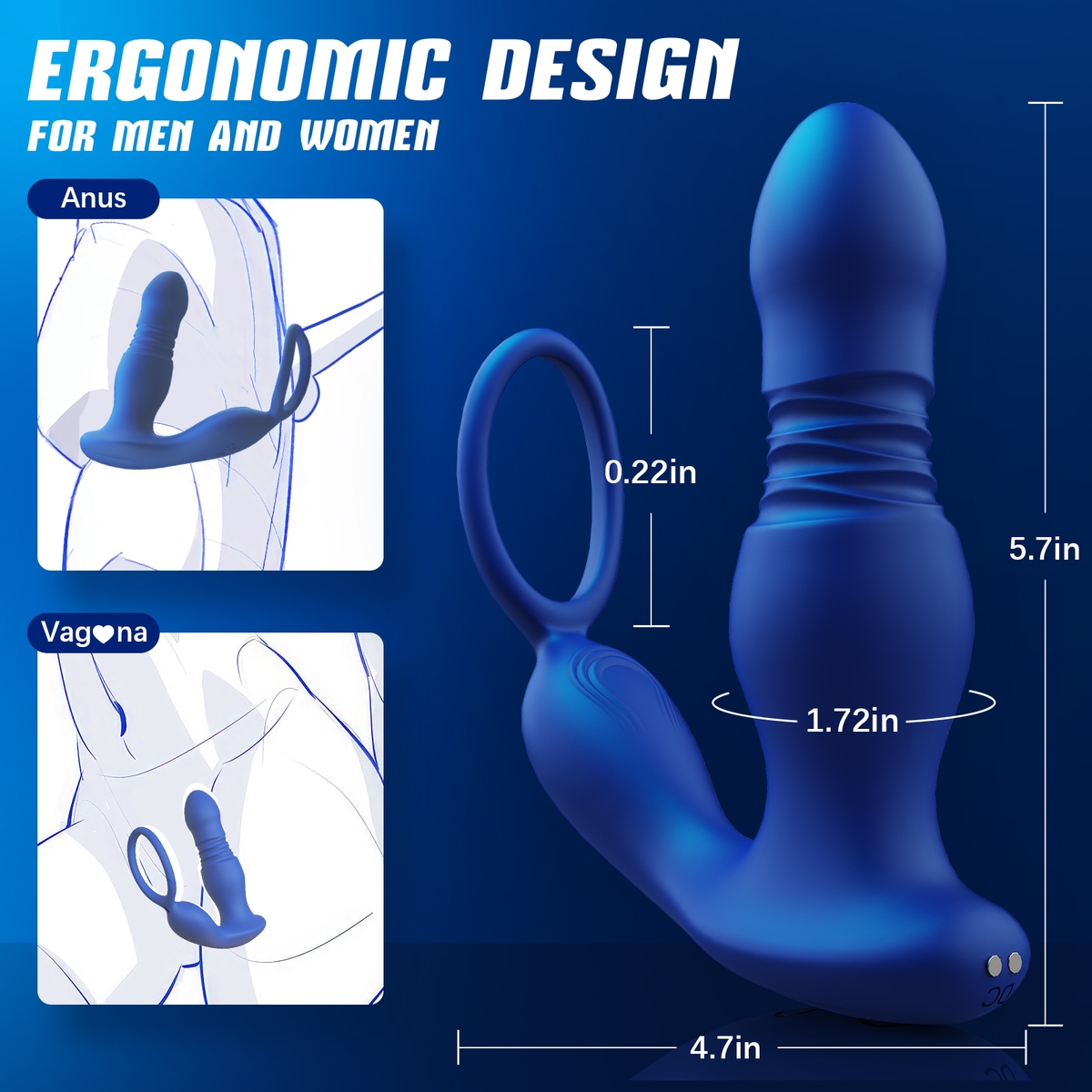 Aiersha Pulse Orbit Blau: Multifunktionales Prostatamassagegerät