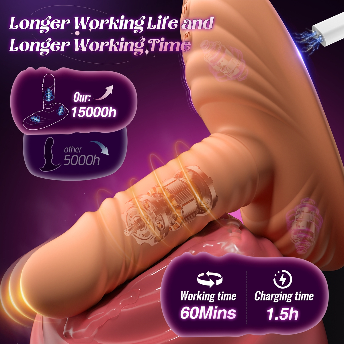 Aiersha Glide Vibe Piel: Masajeador de prostata multifuncional