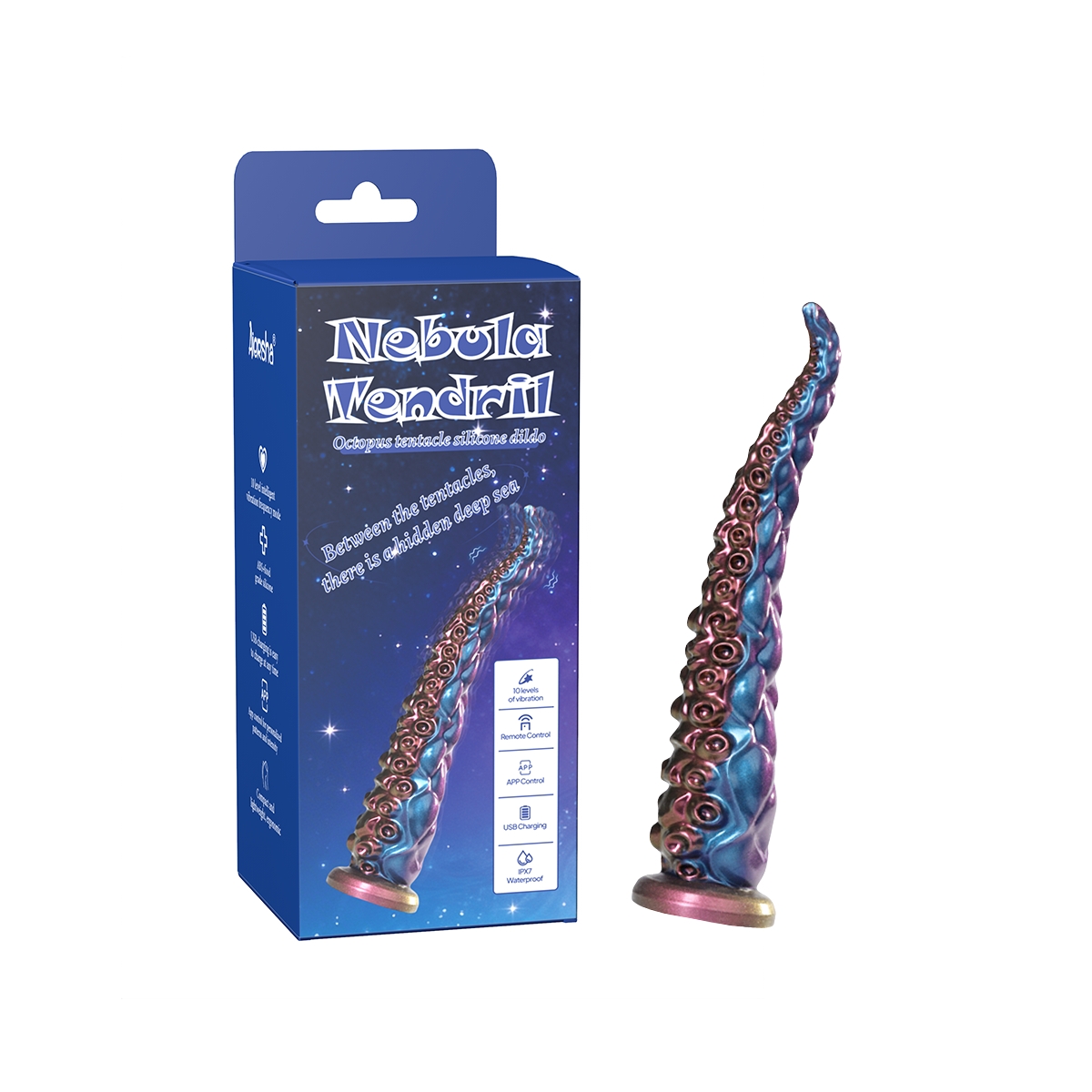 Aiersha Nebula Tendril: Octopus Tentacle Silicone Dildo
